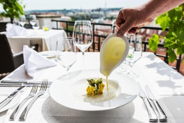 Restaurant Terasa U Zlate studne - beautiful view of Prague